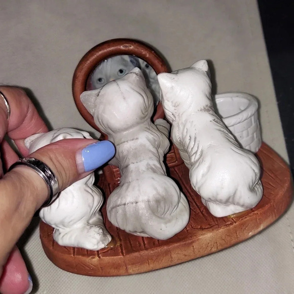 3 Kittens Mirror Votive Tealight Candle Holder - Picture 3 of 4